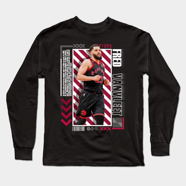 Fred Vanvleet Paper Poster Version 10 Long Sleeve T-Shirt by art.Hamdan